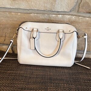 Coach Cream Leather Satchel